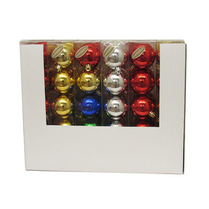 65MM Shatterproof Shiny Ball Ornaments, 24-Box PDQ