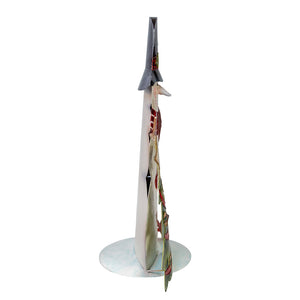 Capiz Snowman With Christmas Tree Table Piece