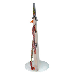 Capiz Snowman With Christmas Tree Table Piece