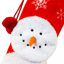 Plush Red &amp; White Snowman Stocking