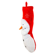 Plush Red &amp; White Snowman Stocking