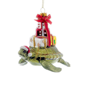 Noble Gems&trade;  Glass Sea Turtle With Gift Ornament