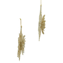 Silver and Gold Glitter Snowflake Ornament, 2 Assorted