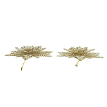 Silver and Gold Glitter Snowflake Ornament, 2 Assorted