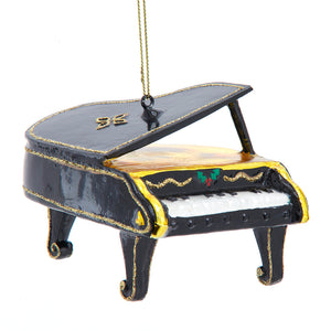 Glass Black Piano Ornament for NYC Carnegie Hall