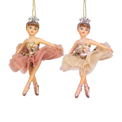 Ballerina Child Ornaments, 2 Assorted