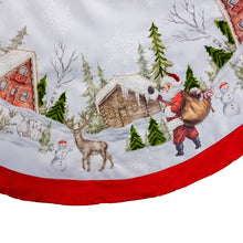 Velvet Beaded with Santa Scene Embroidered Tree Skirt
