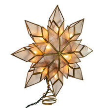 9.25" UL 10-Light Capiz Clear Star Treetop