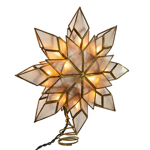 9.25" UL 10-Light Capiz Clear Star Treetop