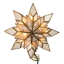 9.25" UL 10-Light Capiz Clear Star Treetop