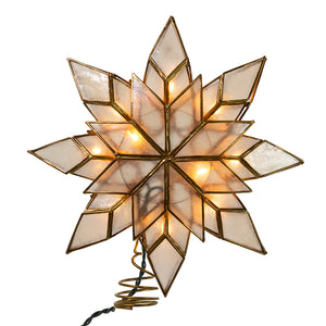 9.25" UL 10-Light Capiz Clear Star Treetop