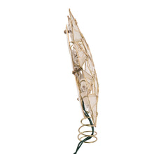 9.27" UL 10-Light Capiz Gold Star With Arabesque Decoration Treetop
