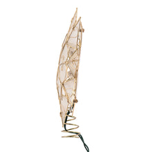 9.27" UL 10-Light Capiz Gold Star With Arabesque Decoration Treetop