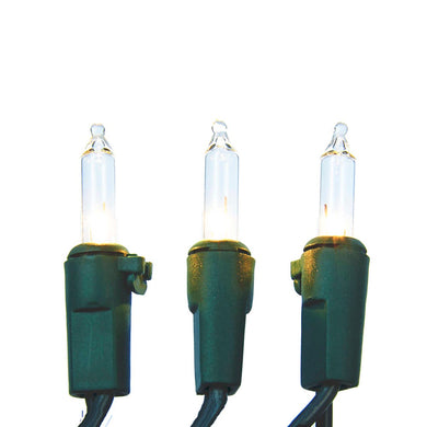 24.5' 50-Light Clear Light Green Wire Light Set In Polybag