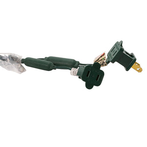 24.5' UL 50L Blue 5MM LED Green Wire Light Set