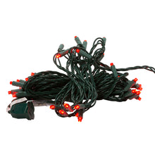 Kurt Adler 50-Light Red LED String Light Set With Green Wire, UL4100R