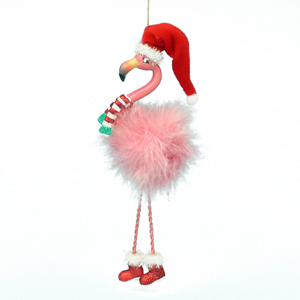 Kurt Adler Flamingo Christmas Ornament - Thumbnail 4