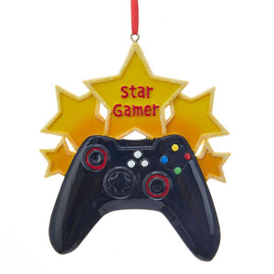 &quot;Star Gamer&quot; Ornament For Personalization