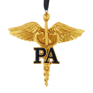 Gold Caduceus Physician Assistant PA Ornament