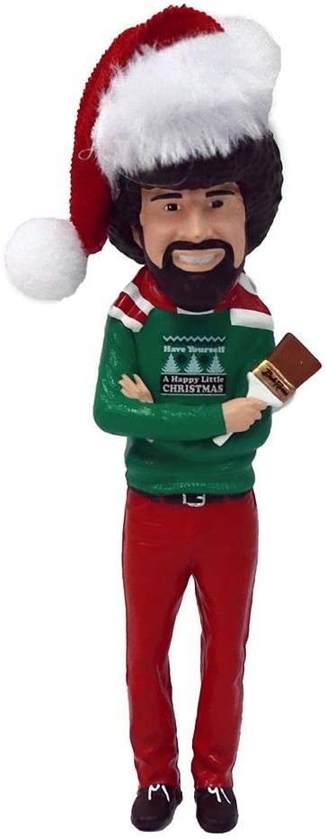 Kurt Adler Bob Ross Santa Hat Blow Molded Ornament