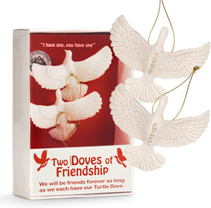 Friendship Turtle Dove Ornament, 2-Piece Box Set