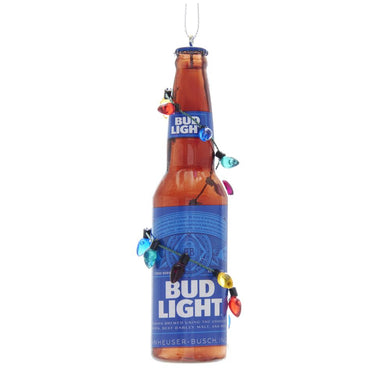 Kurt Adler Budweiser Bud Light Bottle With Christmas Bulbs Ornament, AB1191