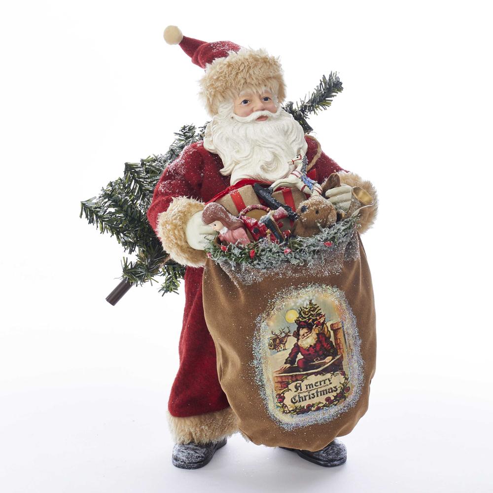 Kurt Adler Fabrich_ Old Fashioned Santa, C2518