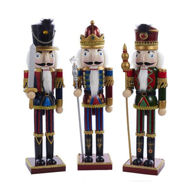 Kurt Adler 15-Inch King and Soldiers With Striped Pants Nutcrackers,Choose from 3, C4722