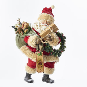 Kurt Adler 11.75-Inch Fabrich_ Vintage Styled Santa, C7479