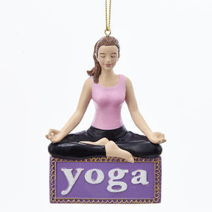 Kurt Adler Yoga Girl Ornament For Personalization, C7977