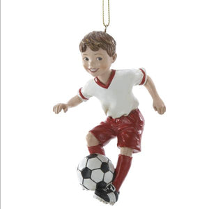 Kurt Adler Soccer Boy Ornament, C8189B
