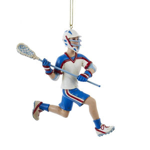 Kurt Adler Lacrosse Boy Ornament, C8593B