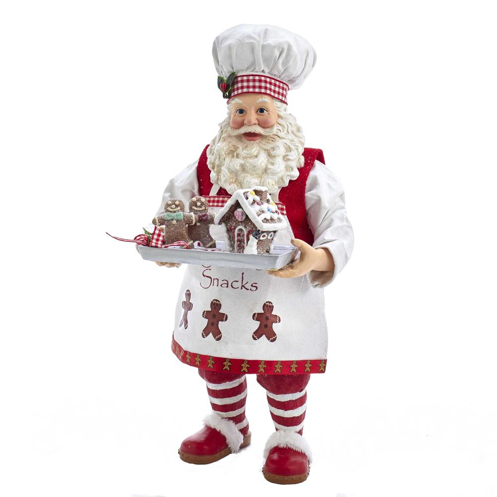 Kurt Adler 11-Inch Fabriche Gingerbread Chef Satna, FA0104