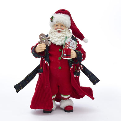 Kurt Adler 12-Inch Fabriche Night Time Santa, FA0114