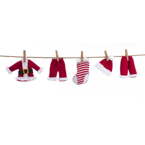 Kurt Adler Cloth Santa Suit Novelty Garland, G0154