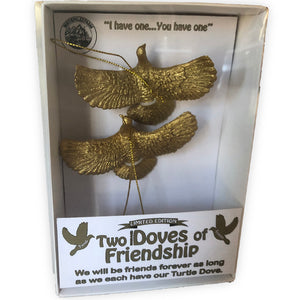 EXCLUSIVE LIMITED EDITION GOLD FRIENDSHIP TURTLE DOVE ORNAMENT