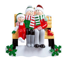 Park Bench Family Ornament for Personalization