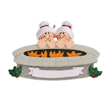 Firepit Camp Fire Family Ornament for Personalization
