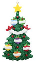 Glitter Christmas Tree Ornament for Family Personalization