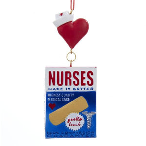 Kurt Adler Bandage Box "Nurses" Hanging Ornament, J1496