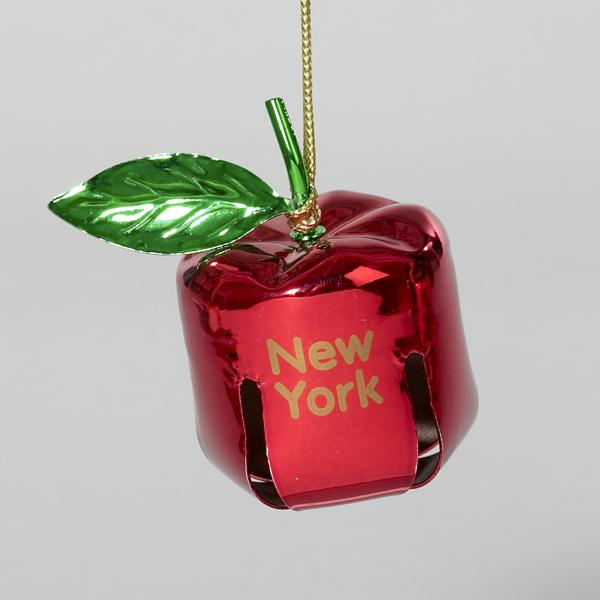 Kurt Adler Red Metal New York Bell Ornament, J4954