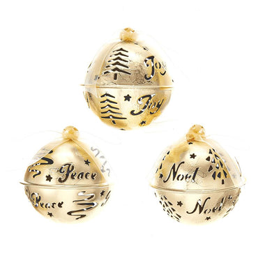 Kurt Adler 50MM Hanging Bell Ornaments, 3 Assorted, J5047