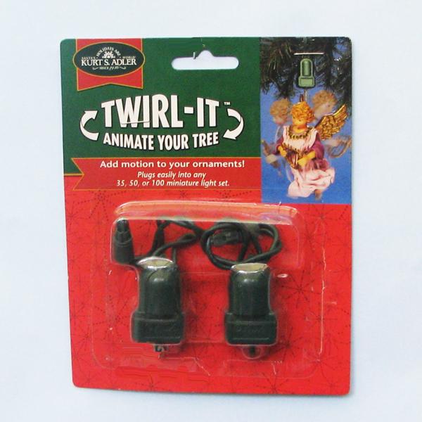 Kurt Adler Twirl-It Motor Pigtail Ornament Twirlers, 2-Piece Set, J7802