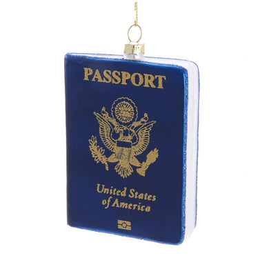 Kurt Adler Glass Passport Ornament, J8540