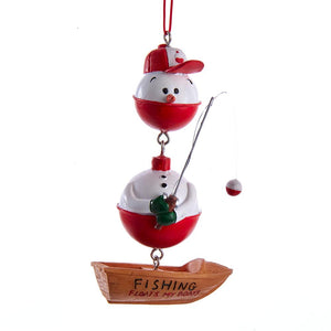 Kurt Adler Fishing Snowman Ornament, J8545