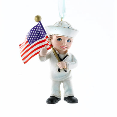 Kurt Adler U.S. Navy Child Ornament, NA2143