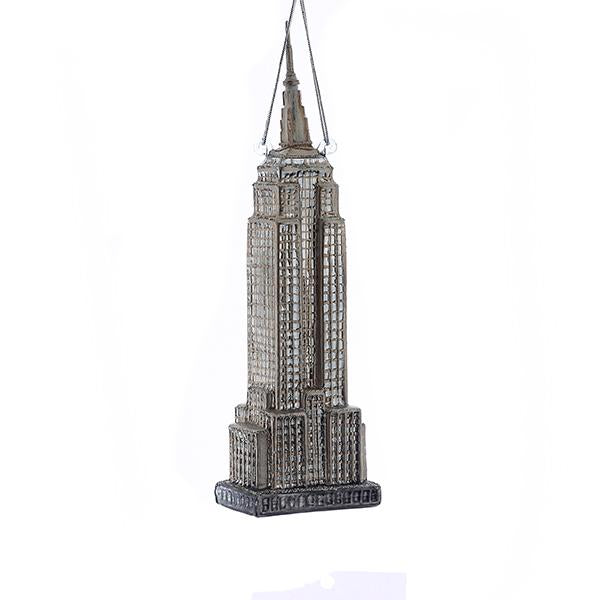 Kurt Adler Noble Gems Empire State Building Glass Ornament, NB0839