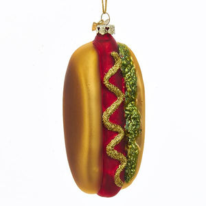 Kurt Adler Kurt Adler 4.5-Inch Noble Gems Hot Dog Ornament, NB1186