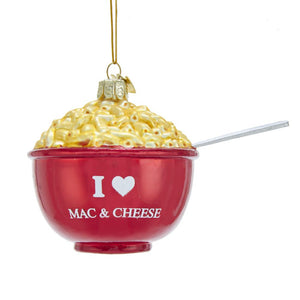 Kurt Adler Noble Gems "I Love Mac & Cheese" Glass Ornament, NB1412