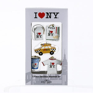 Kurt Adler I Love NY Miniature Ornaments, 5-Piece Box Set, NY0702